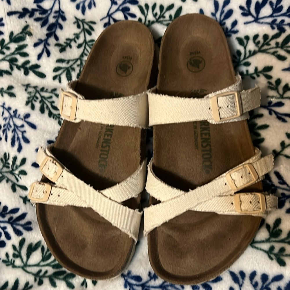 Birkenstock Women's White Triple-Strap Sandals